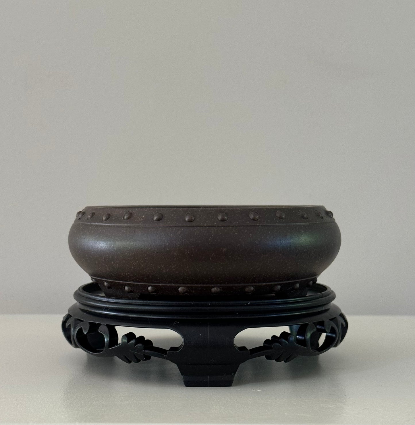 Authentic small Yixing pottery bonsai pot, ideal for bonsai trees, succulents, or other small plants