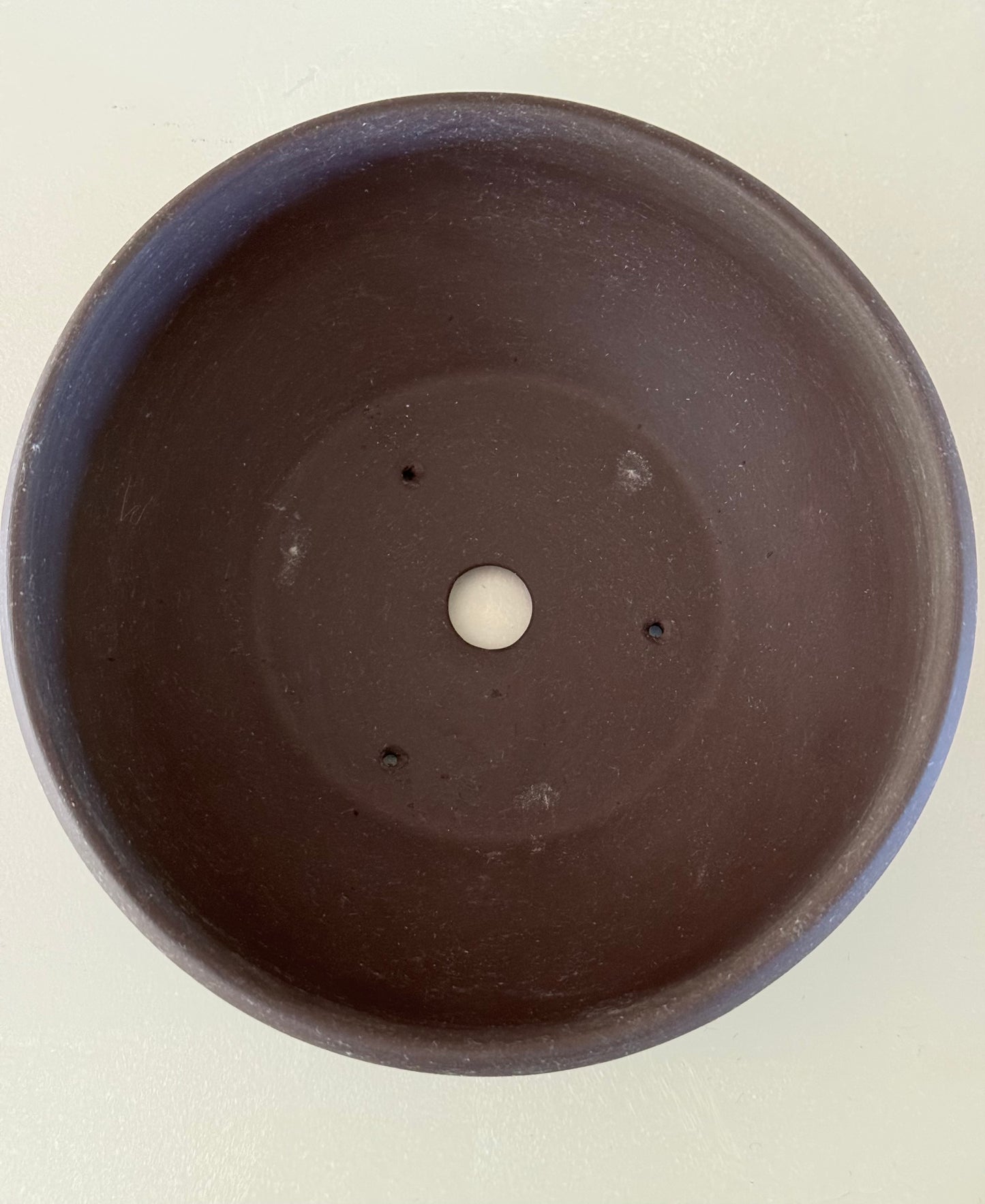 round seto yaki bowl for plants and bonsai