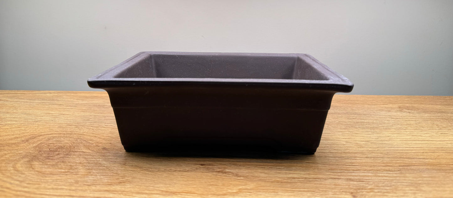 Seto yaki oblong square dark pot