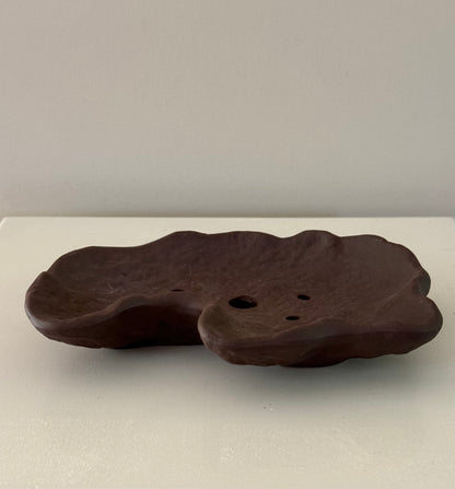 cute brown Japanese puddle style dish
