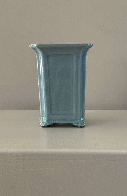 light blue ceramic pottery vase home decor