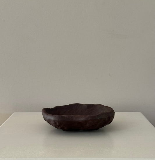 organic cup shaped rough clay pot japanese